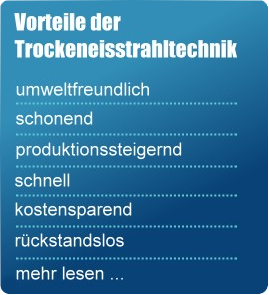 Vorteile der Trockeneisstrahltechnik